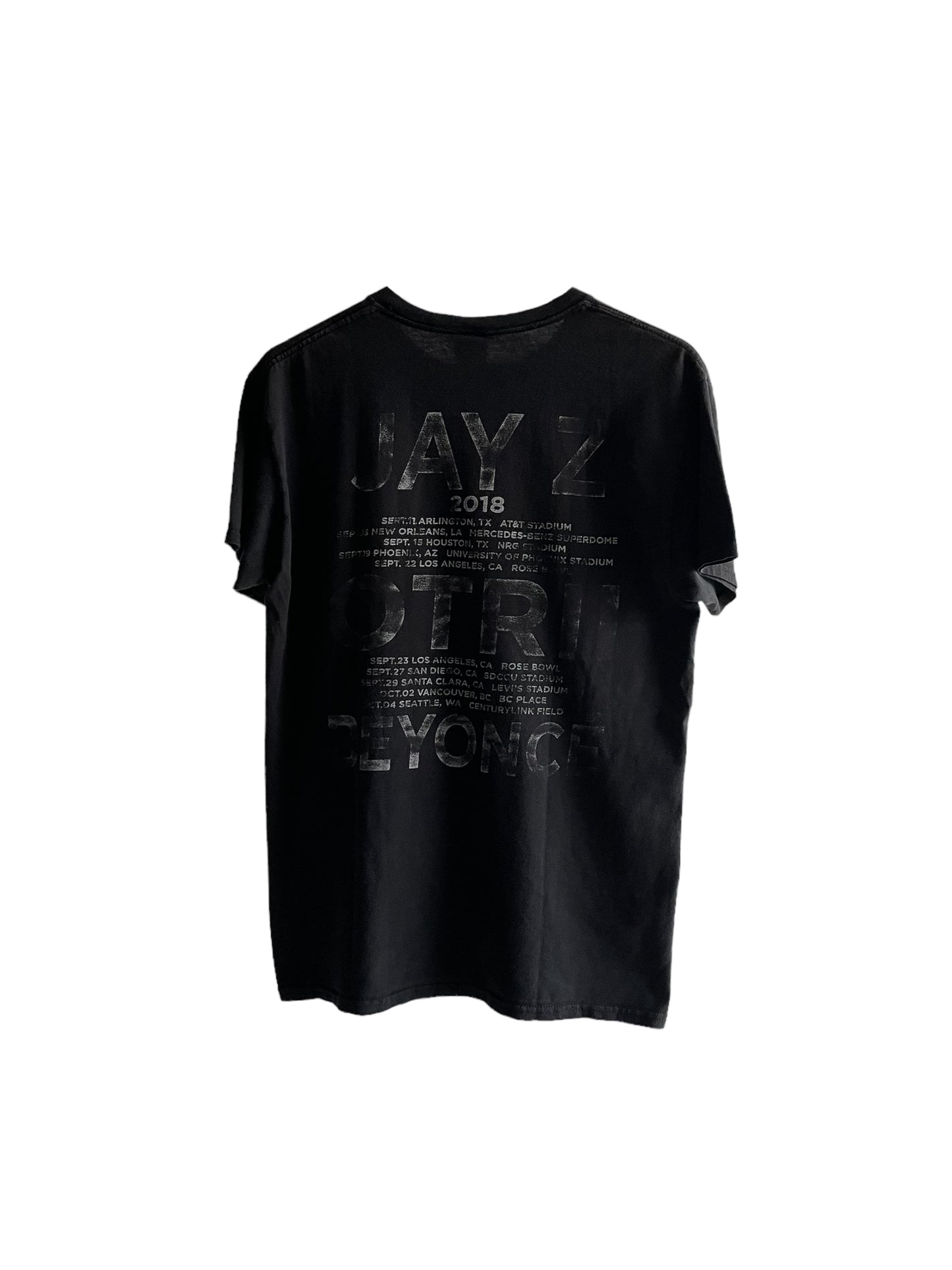 2018 Faded Black “ Jay-Z & Beyoncé On the Run II Tour” T-Shirt