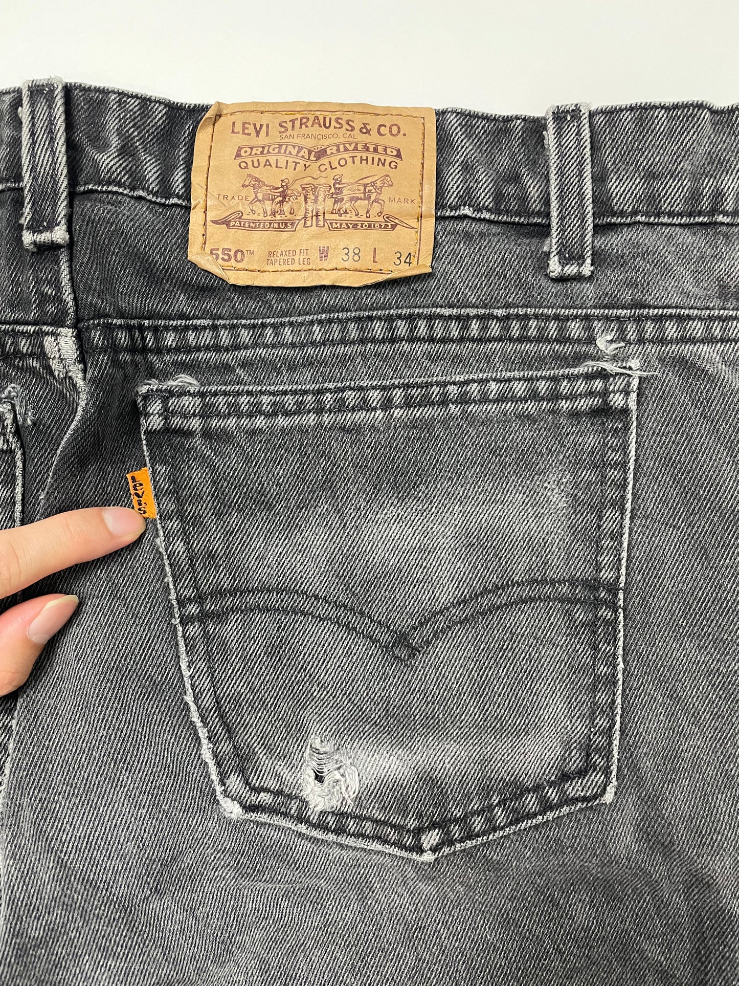 Vintage 1990s Levi’s 550 Orange Tab Jeans